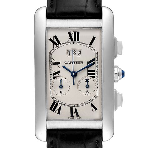 replica cartier americaine tank ladies watch white gold